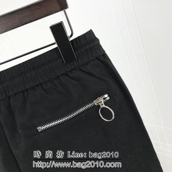 OFF-white獨家 彈力牛仔 拼皮刺繡字母 微垮版型 休閒褲 ydi1997